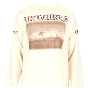 NEW - Yeezy Vultures L/S tee - Sz L - Cream color